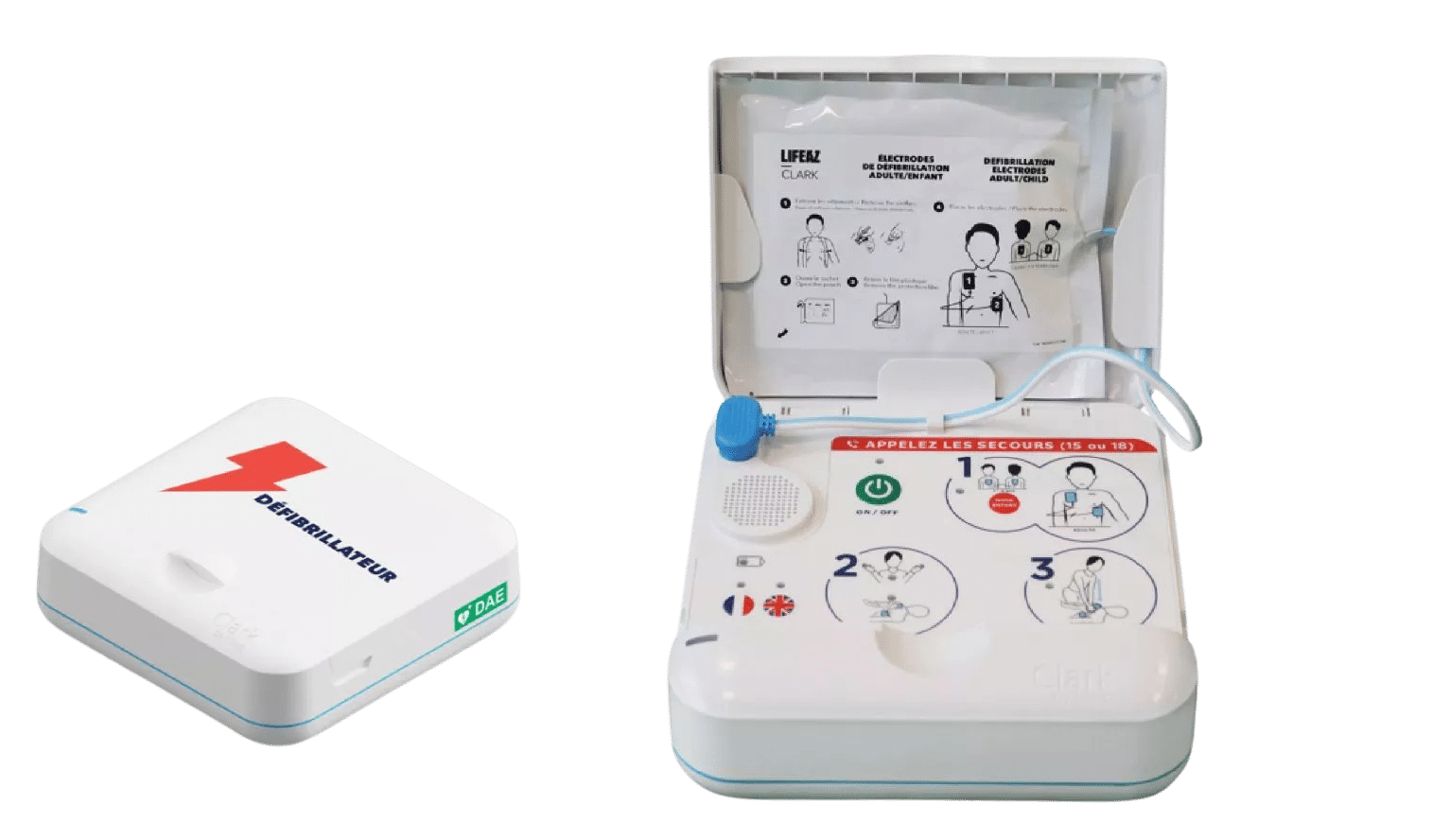 Défibrillateur automatique Lifeaz Clark One connecté 4G surveillance permanente Guadeloupe SOGUADTECH